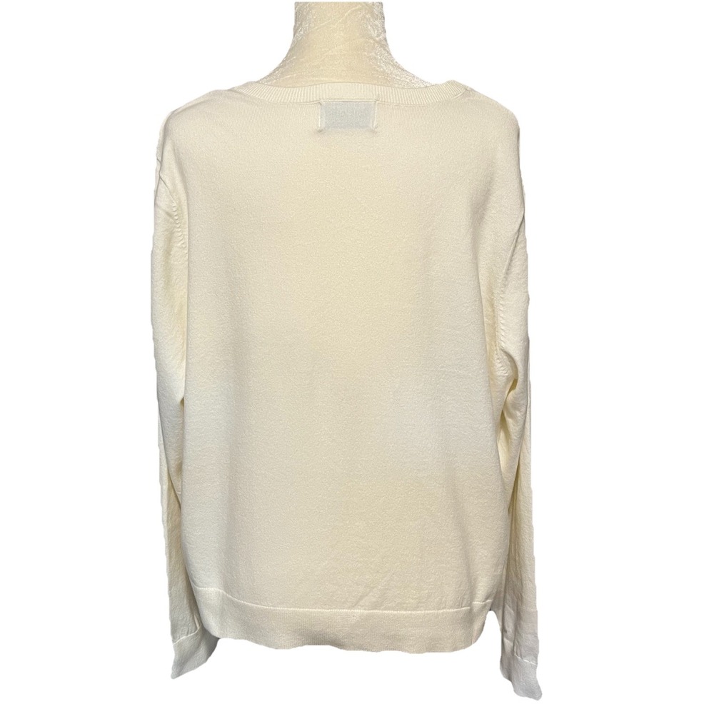 Old Navy So Soft Lite Cropped Cardigan Sweater Button Front Ivory Womens XXL - Picture 2 of 7